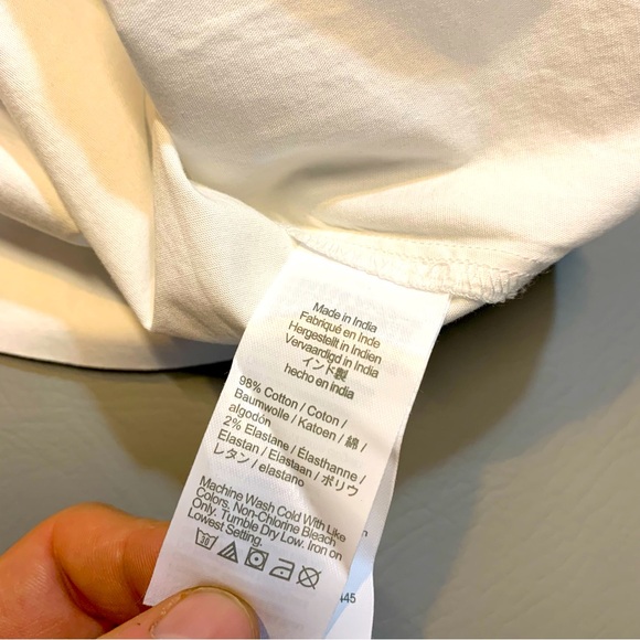 J. Crew Collared Puff Sleeve Shirt Dress White Cotton US 12 NWT - Picture 9 of 14